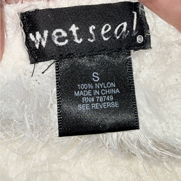 Wet Seal Fuzzy Cream Sweater - Picture 2 of 2